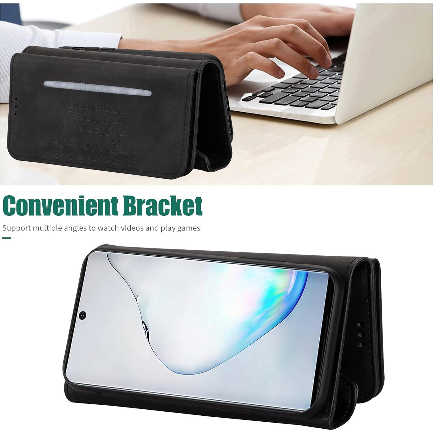 Funda Cartera Furiet para Samsung Galaxy Note 10+ Negro