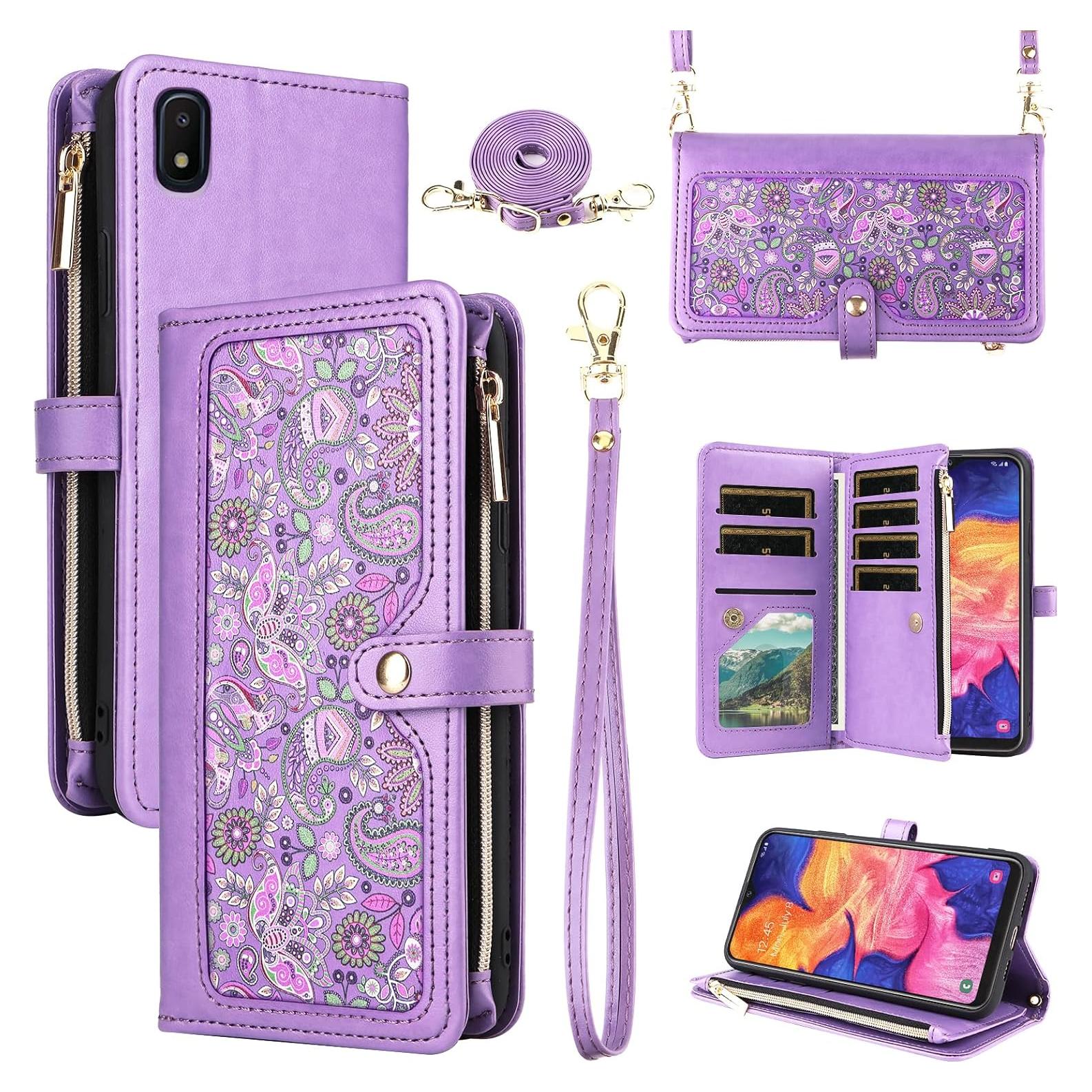 Funda Floral Samsung Galaxy A10e con Correa y Soporte