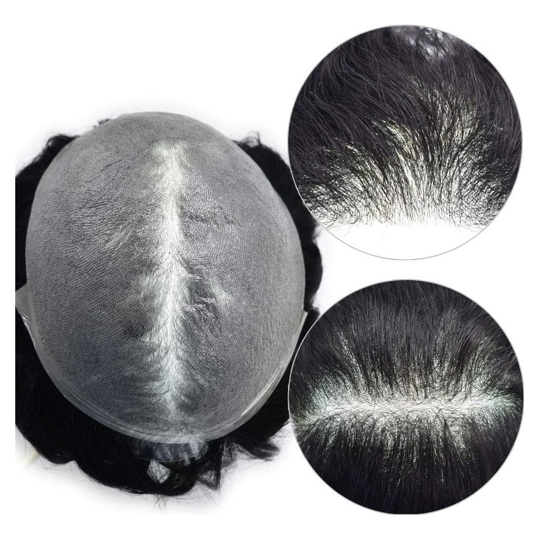 Peluca Masculina LHC 8x10 Piel Fina 100% Cabello Humano