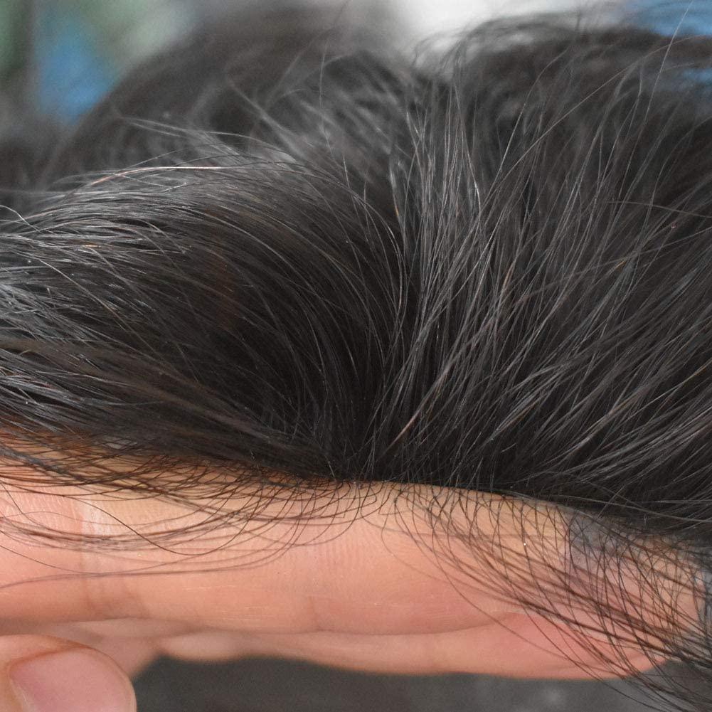 Peluca Masculina LHC 8x10 Piel Fina 100% Cabello Humano