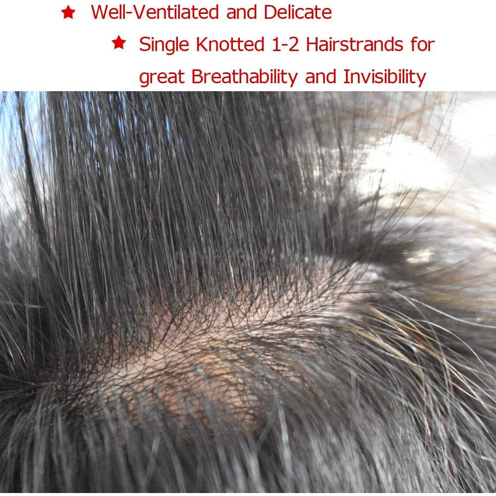 Peluca Masculina LHC 8x10 Piel Fina 100% Cabello Humano