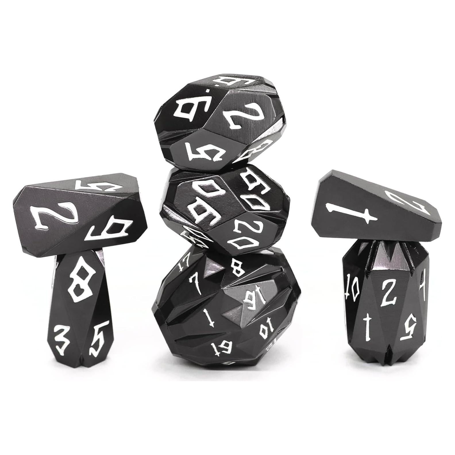 Juego de Dados de Metal DND FONVGOGO Stonehenge 7 Piezas