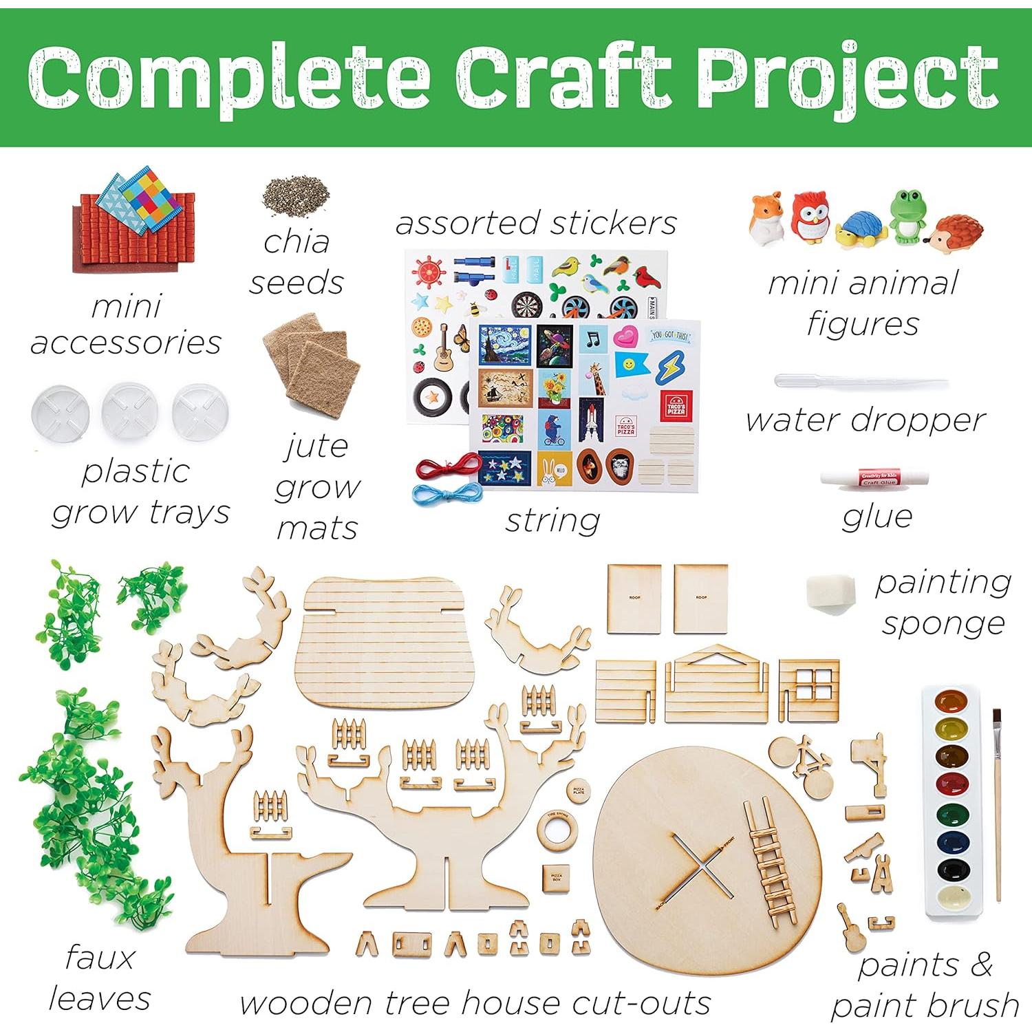 Kit de Manualidades Creatividad para Niños Casa del Árbol 3D