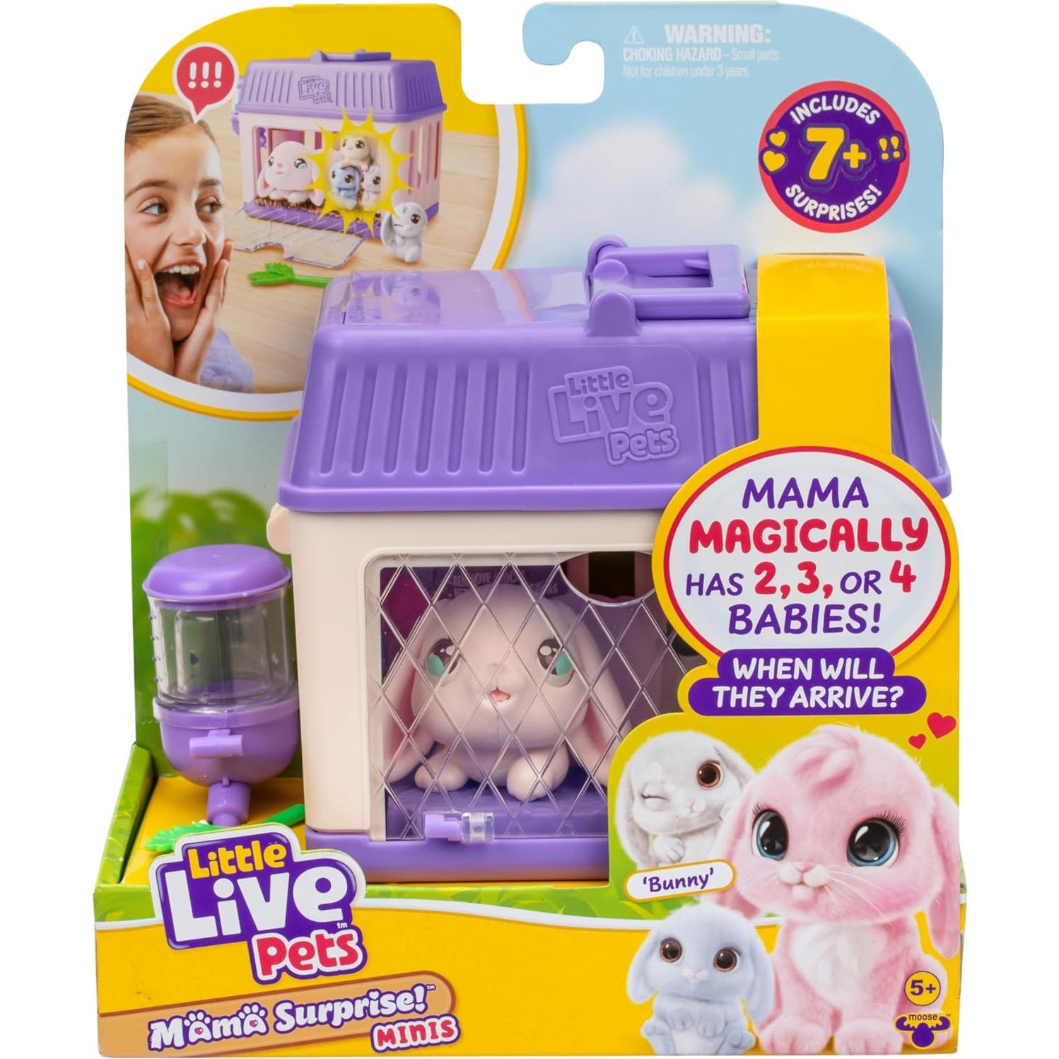 Little Live Pets Conejo Mamá Sorpresa Mini con Bebés