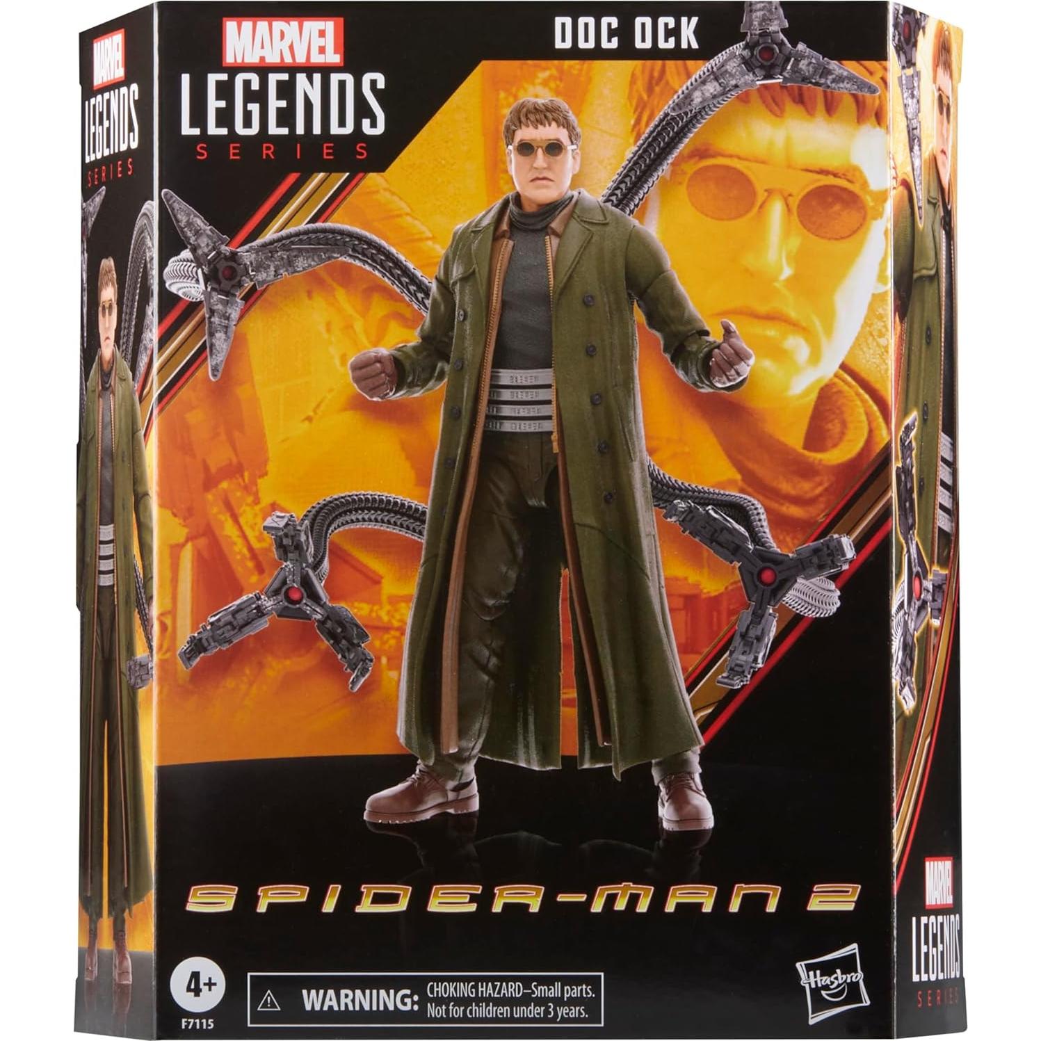 Marvel Legends Series Doc Ock, Spider-Man: No Way Home Collectible, Deluxe 6-Inch Action Figure, 4 Accessories, Ages 4 and Up
