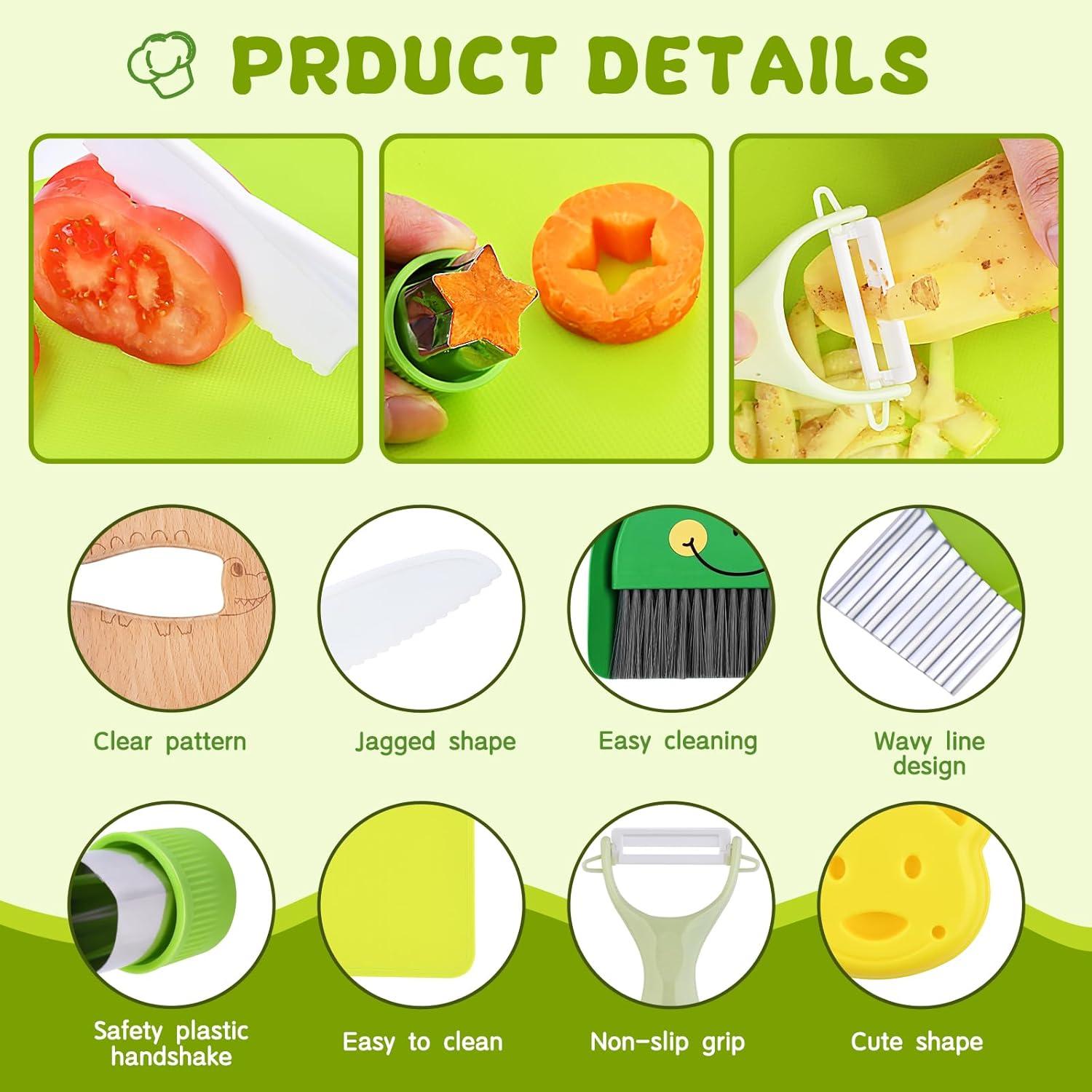 Juguetes de Cocina Montessori Yeeammk 14 Piezas Seguros