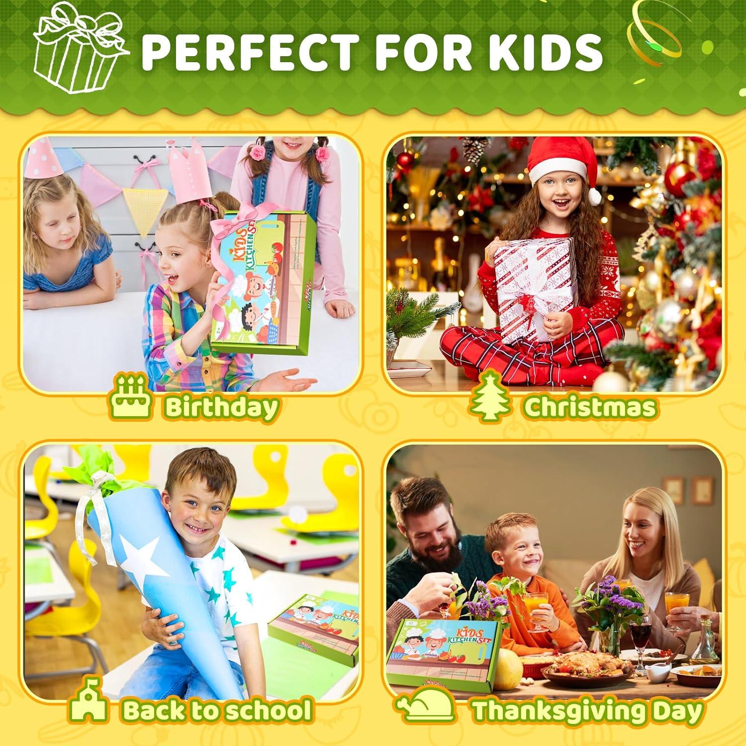 Conjunto de Cocina Montessori 19 Piezas para Niños Yeeammk