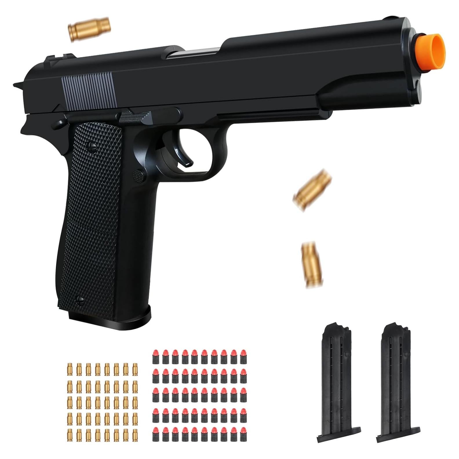 Pistola de Juguete Bugrtey con Balas Blandas y Casquillos