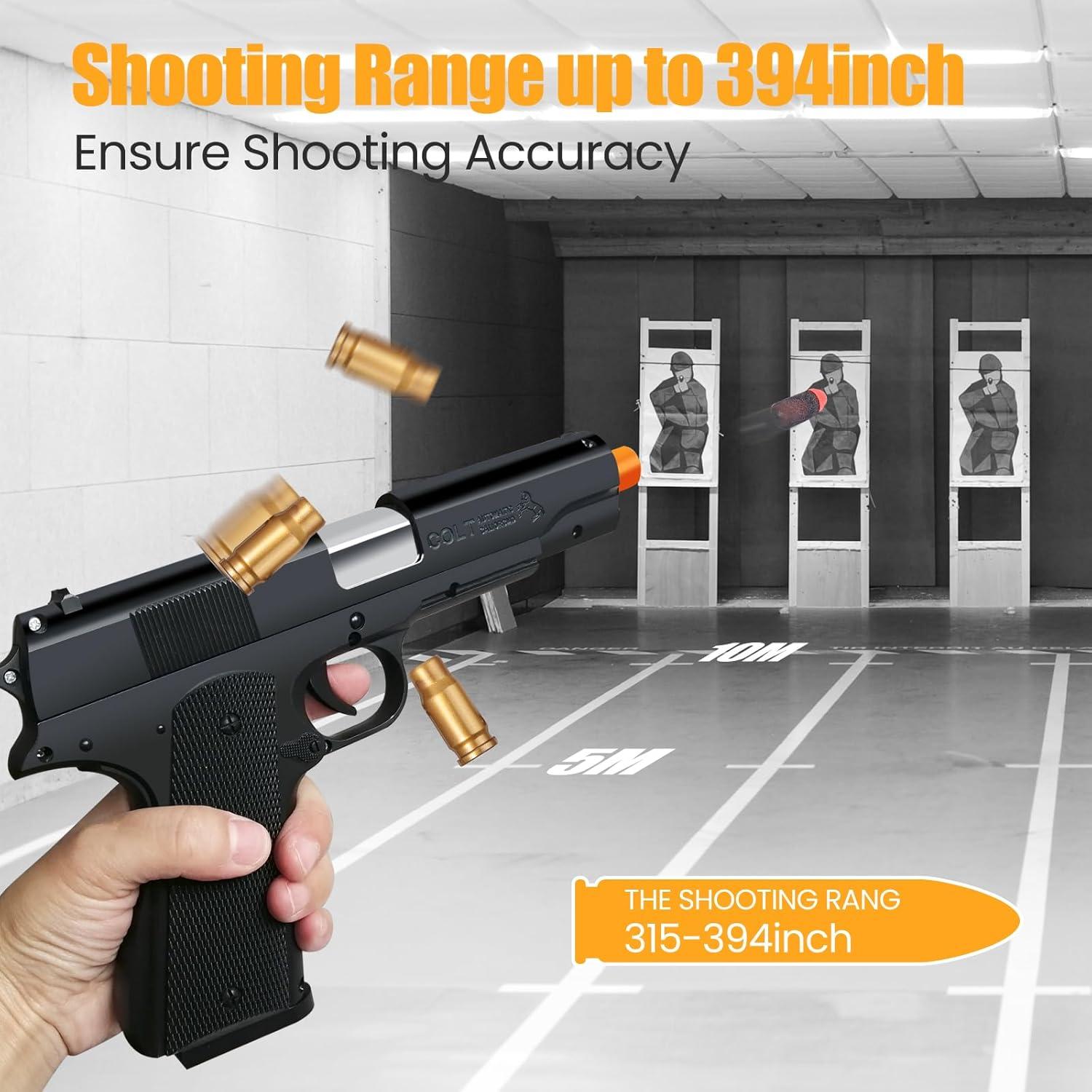 Pistola de Juguete Bugrtey con Balas Blandas y Casquillos