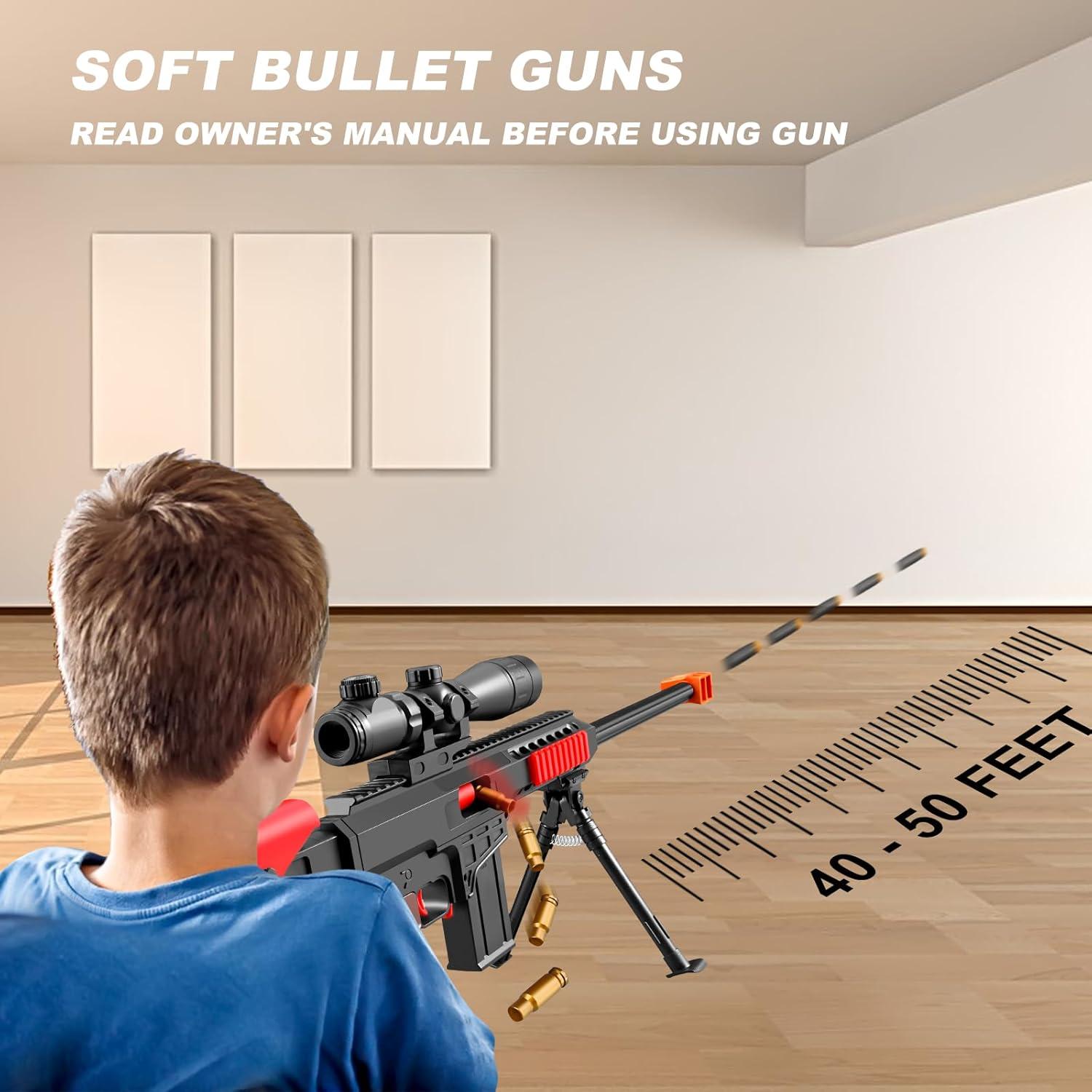 Rifle de Juguete Kyliandi con Balas Suaves y Mira Realista