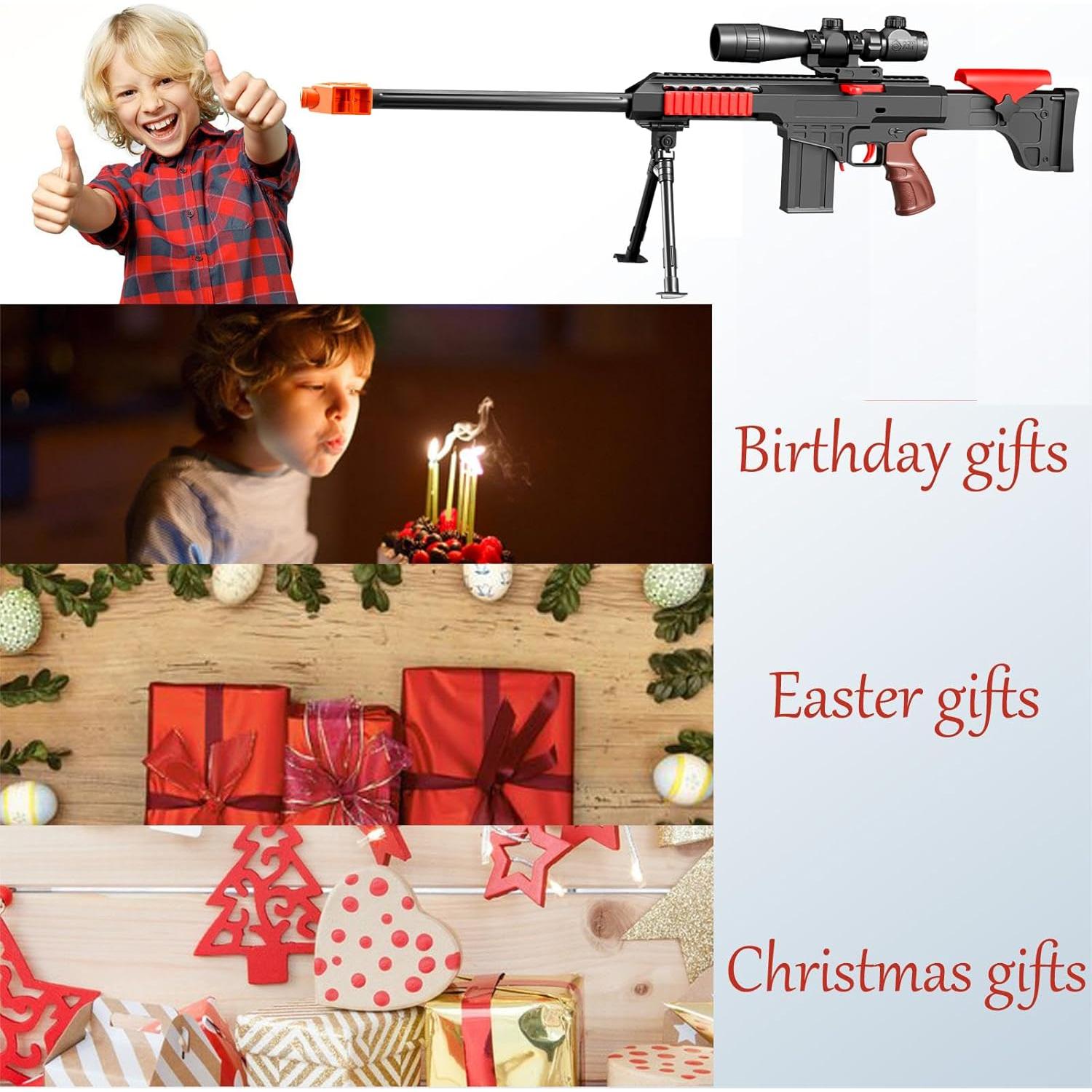 Rifle de Juguete Kyliandi con Balas Suaves y Mira Realista