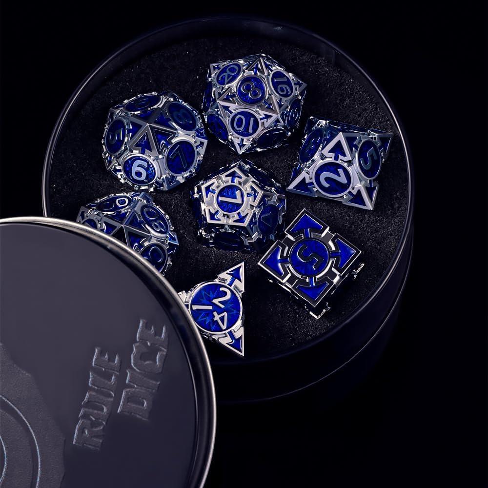 Conjunto de Dados Metálicos D&D Aiyouyue D20 D4 D12 D10 D8