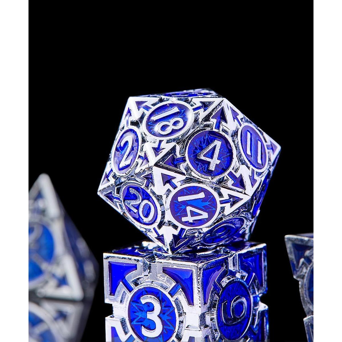 Conjunto de Dados Metálicos D&D Aiyouyue D20 D4 D12 D10 D8