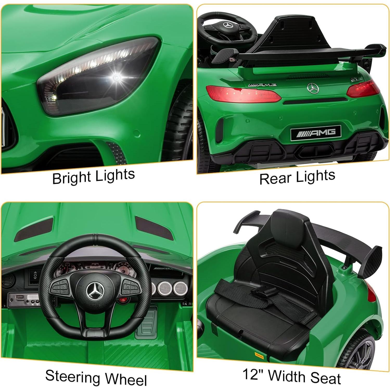 Coche Eléctrico Winado 12V Mercedes Benz AMG GTR Verde