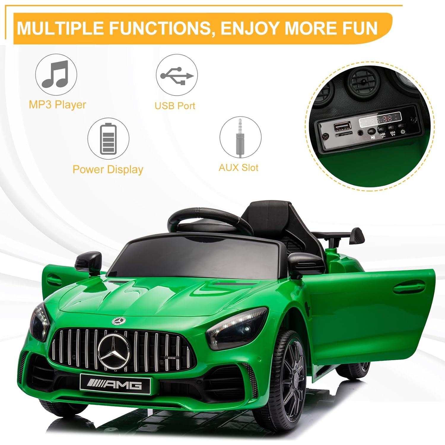 Coche Eléctrico Winado 12V Mercedes Benz AMG GTR Verde