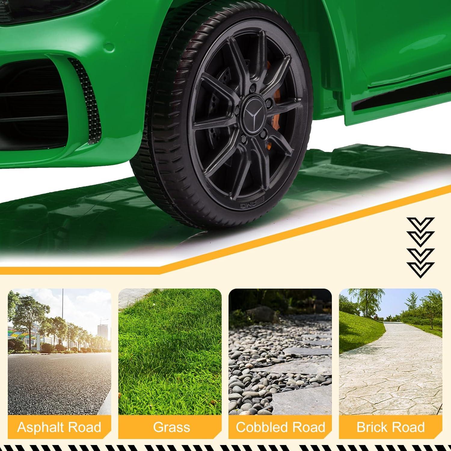 Coche Eléctrico Winado 12V Mercedes Benz AMG GTR Verde