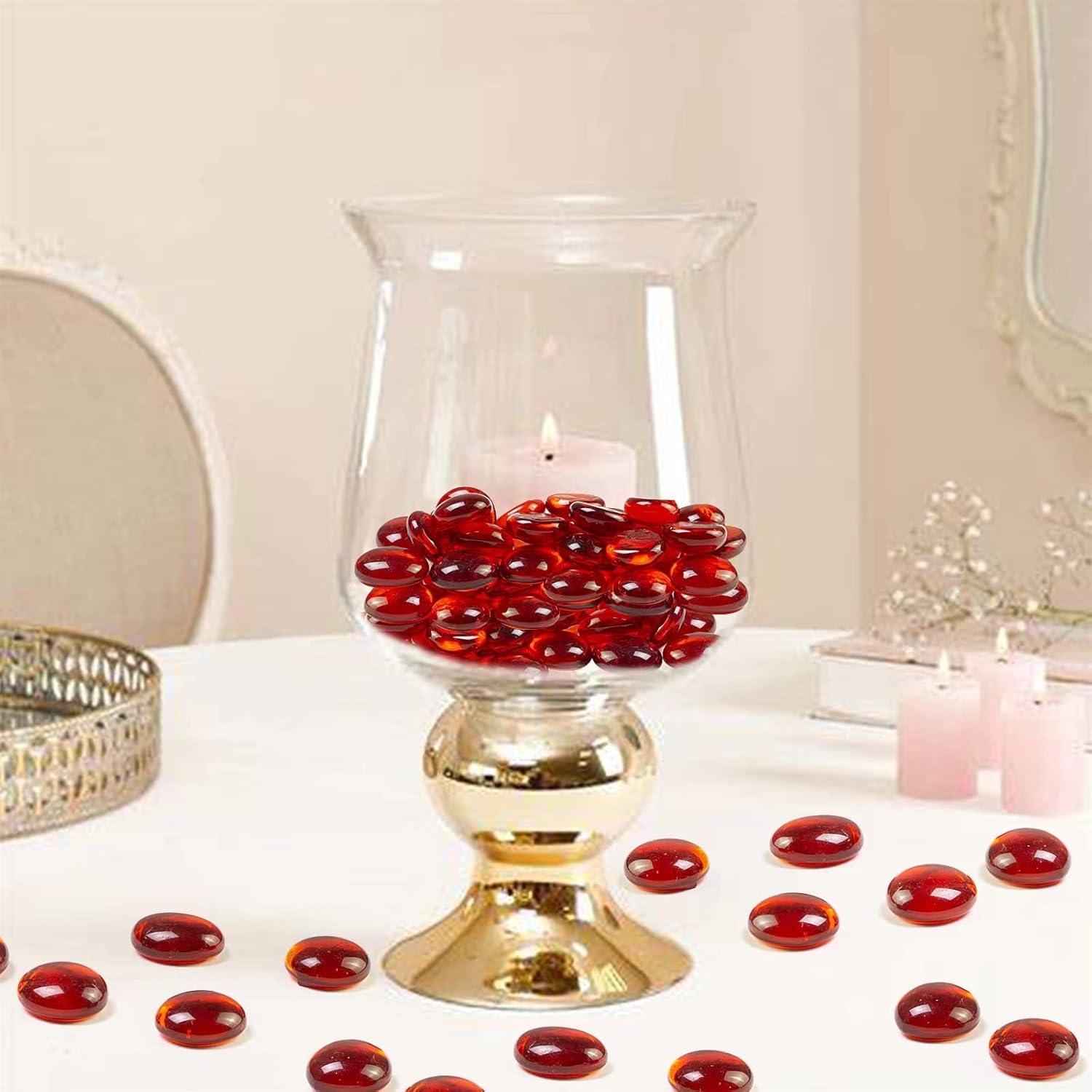 Canicas Planas Rojas HappyFiller 1.91 cm 0.91 kg Decoración