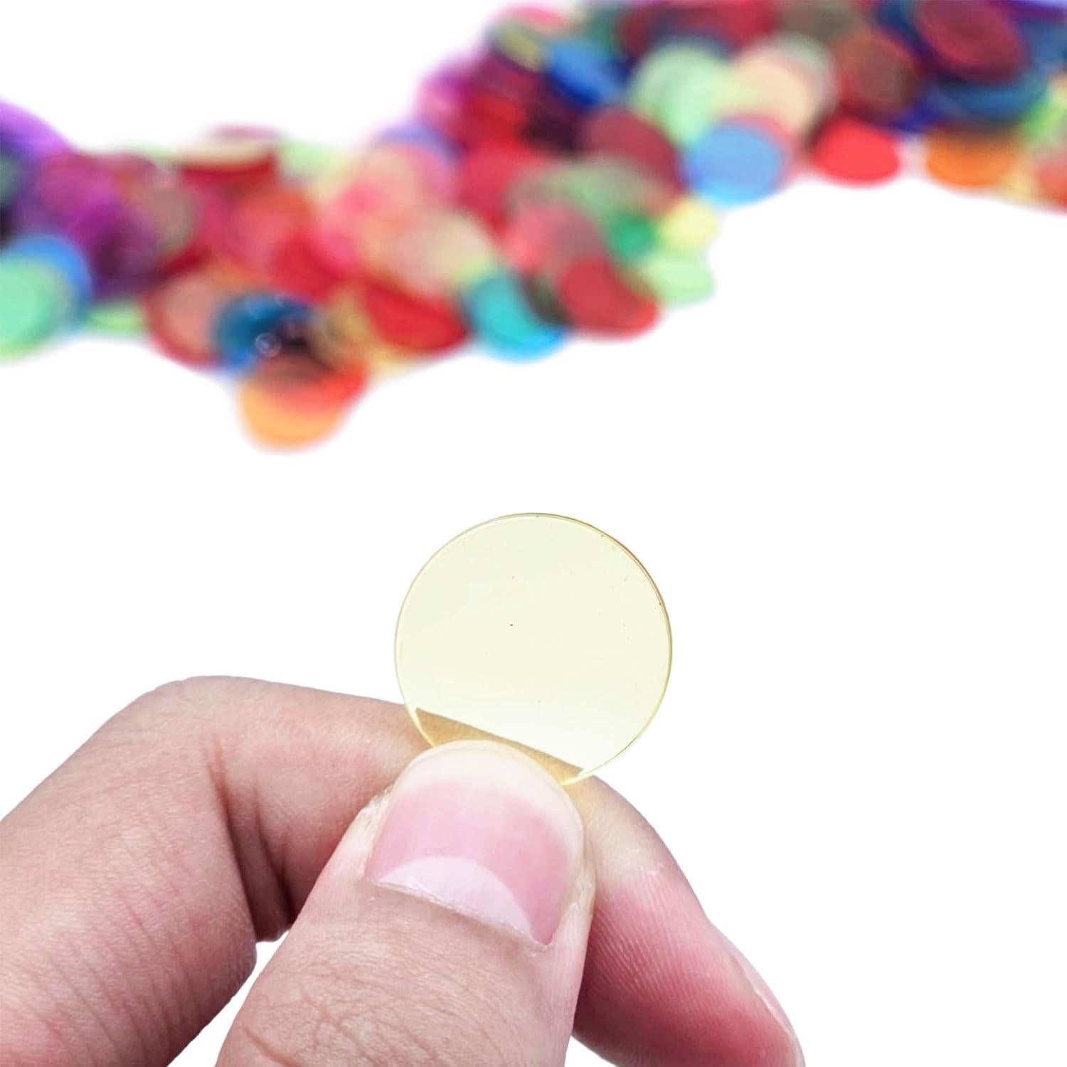 1000 Fichas de Bingo Transparentes SUTIMSHE 1,91 cm 8 Colores