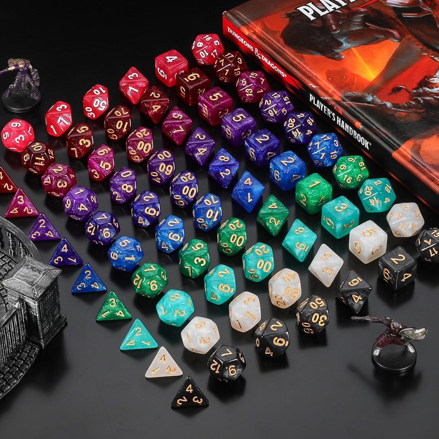 Conjunto de Dados DND QMay 10x7 (70 Piezas) Poliedricos