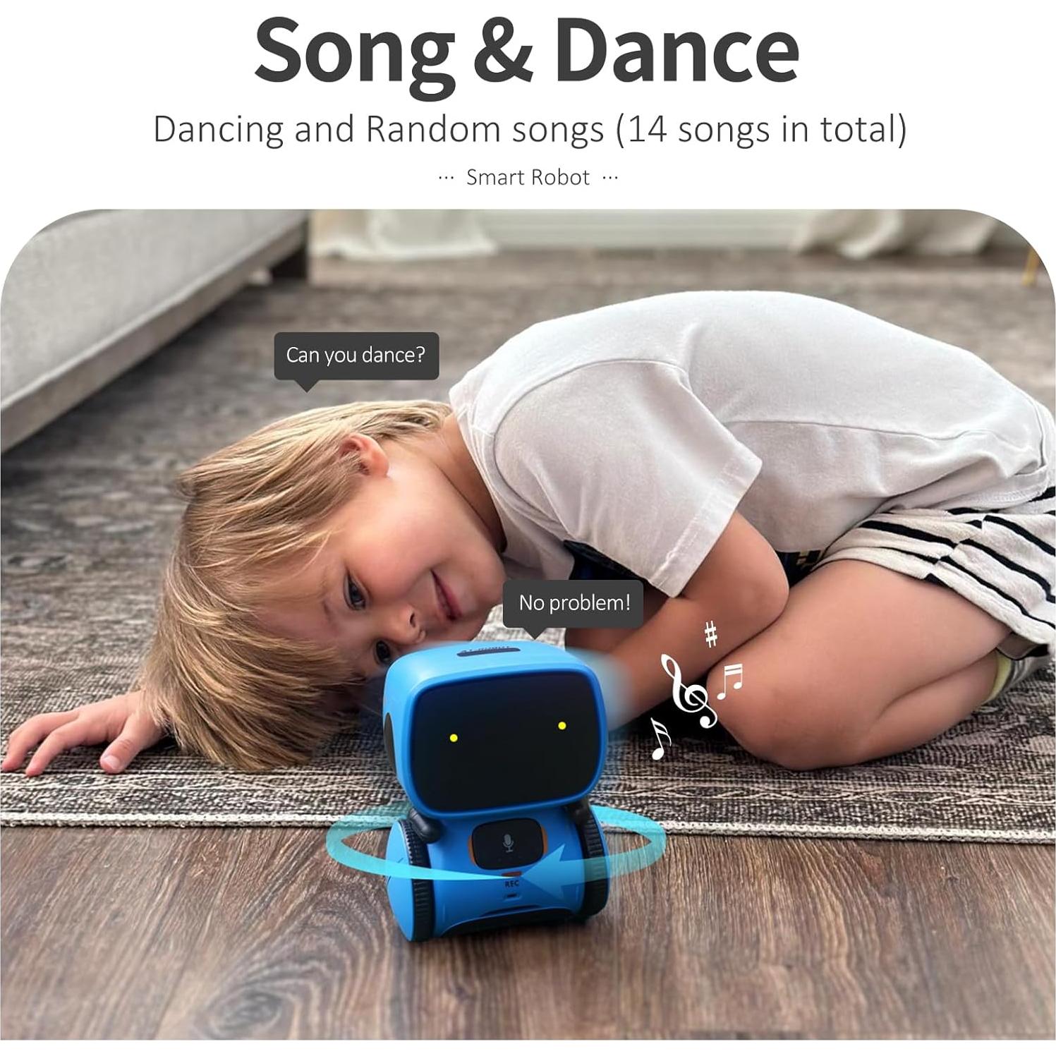 GILOBABY Robot Interactivo Azul para Niños 3 a 8 Años