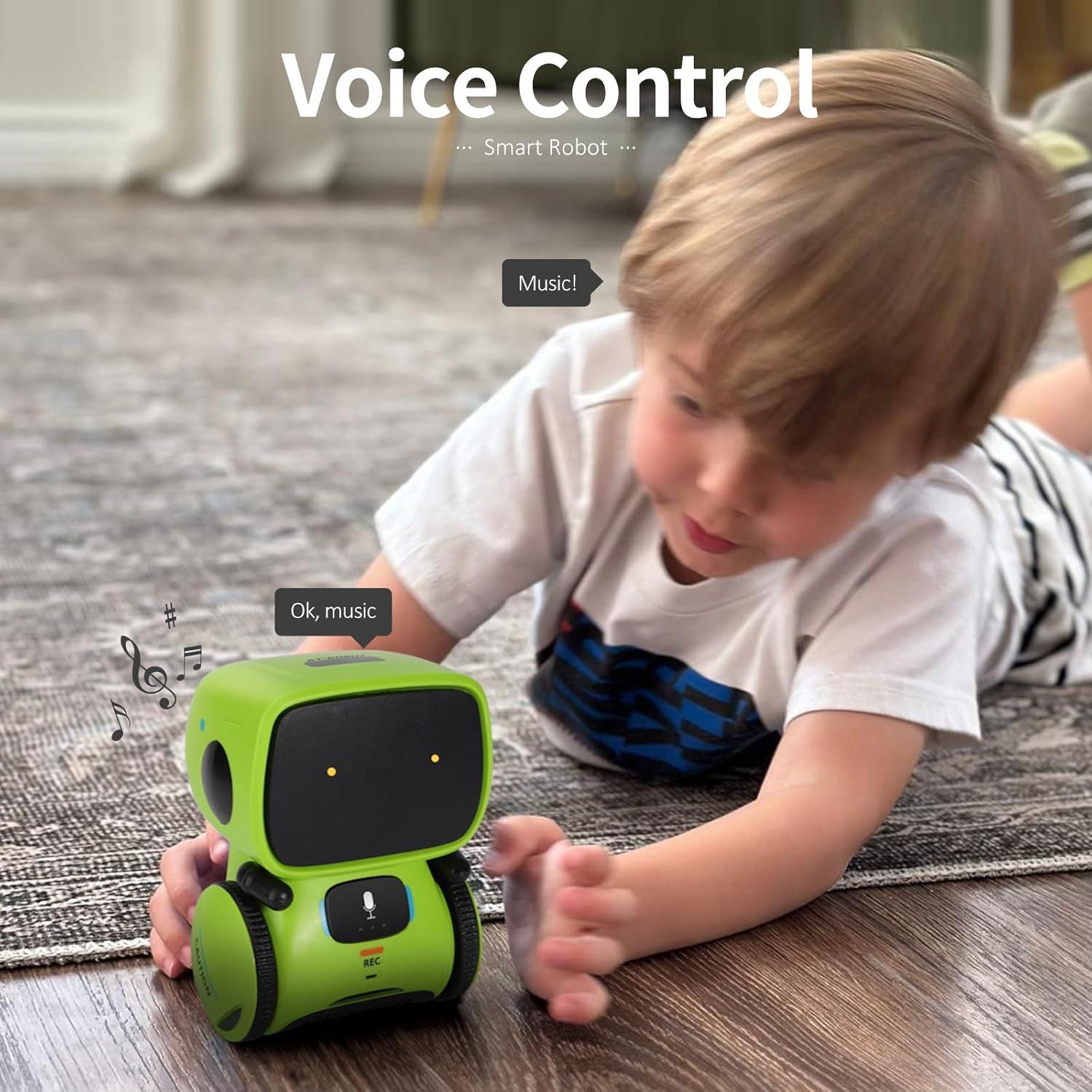 Robot Hablante GILOBABY Verde con Control de Voz y Sensor