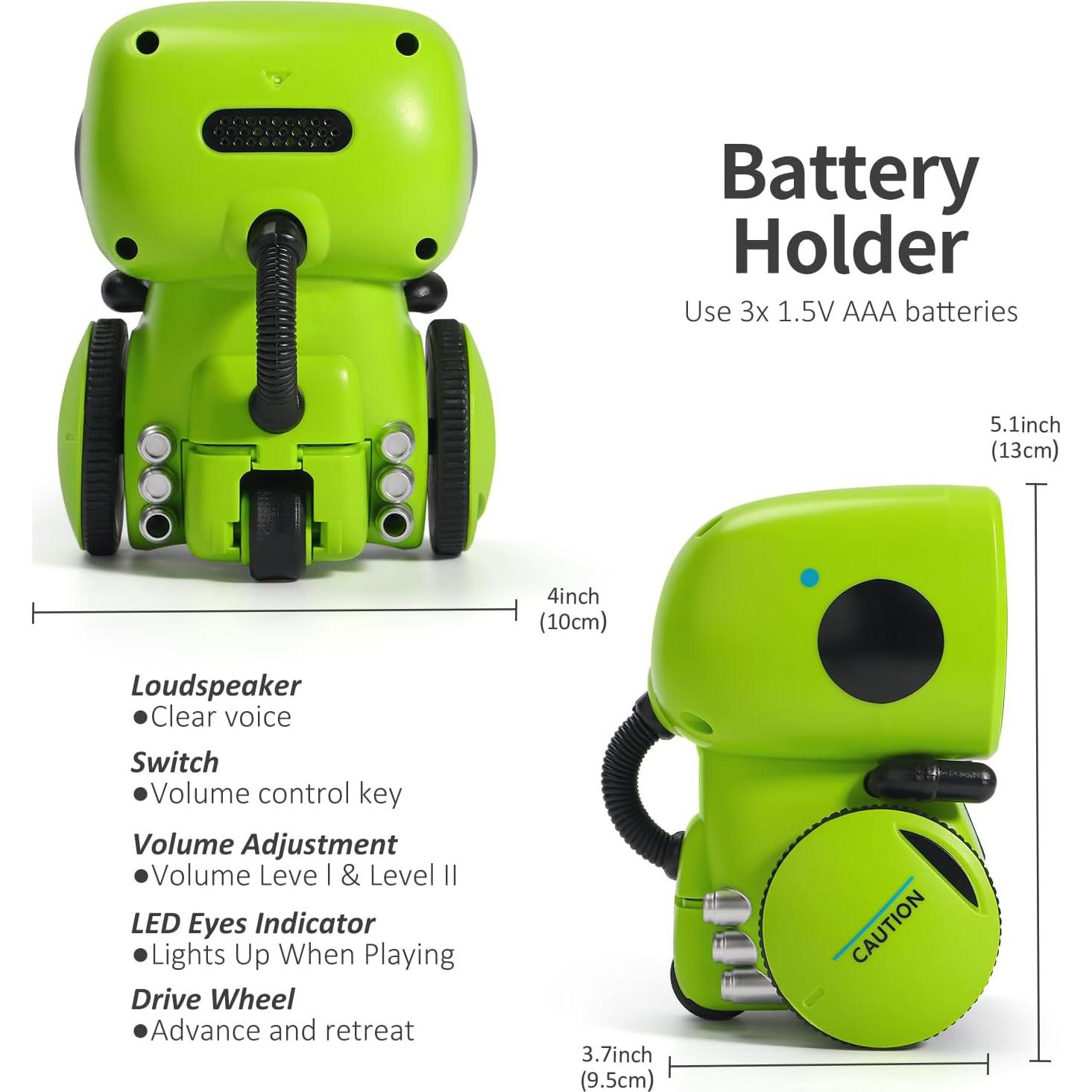 Robot Hablante GILOBABY Verde con Control de Voz y Sensor