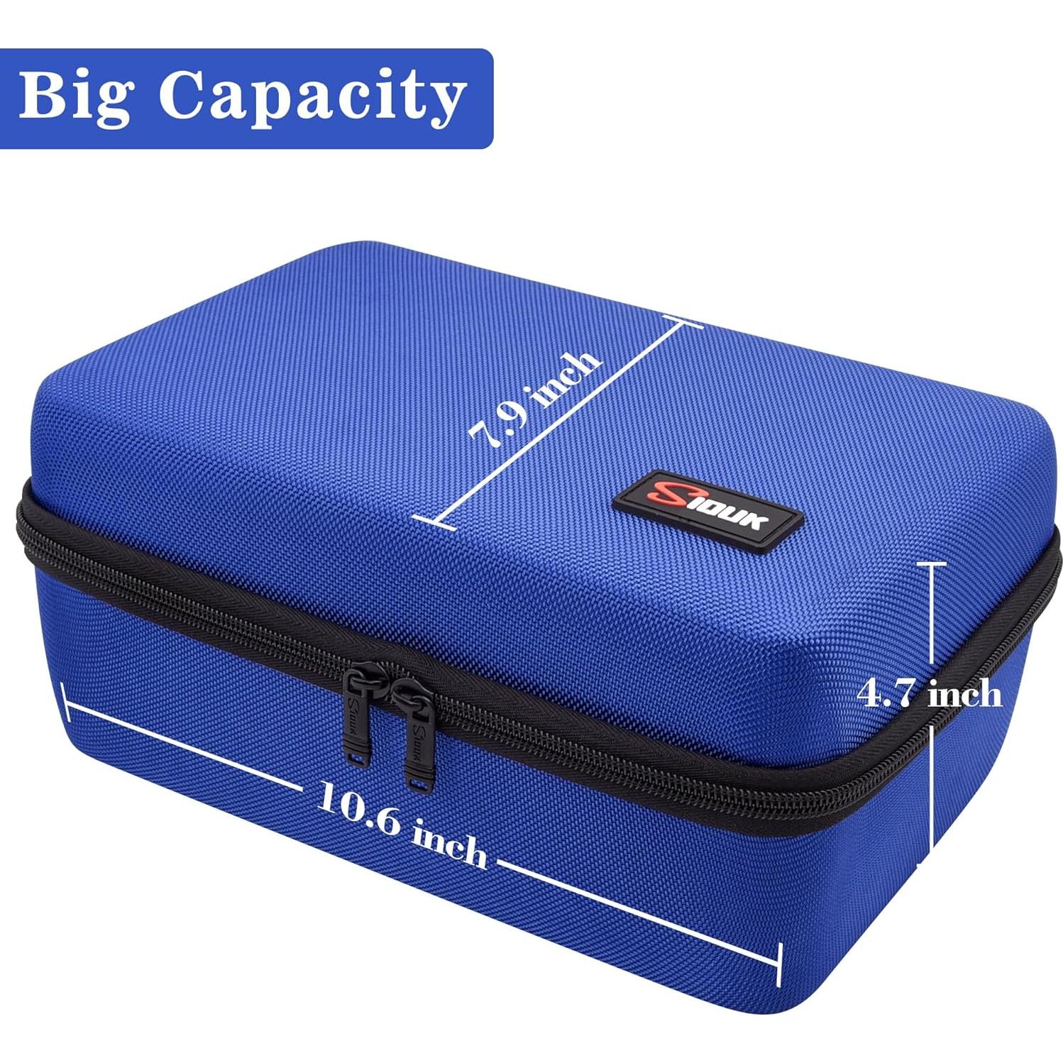 Estuche para Dados SIQUK Azul con Bandeja Desmontable