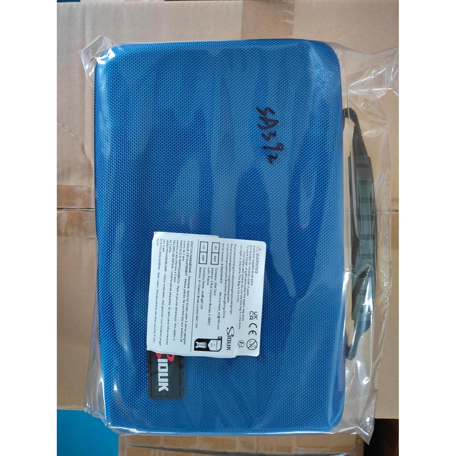 Estuche para Dados SIQUK Azul con Bandeja Desmontable