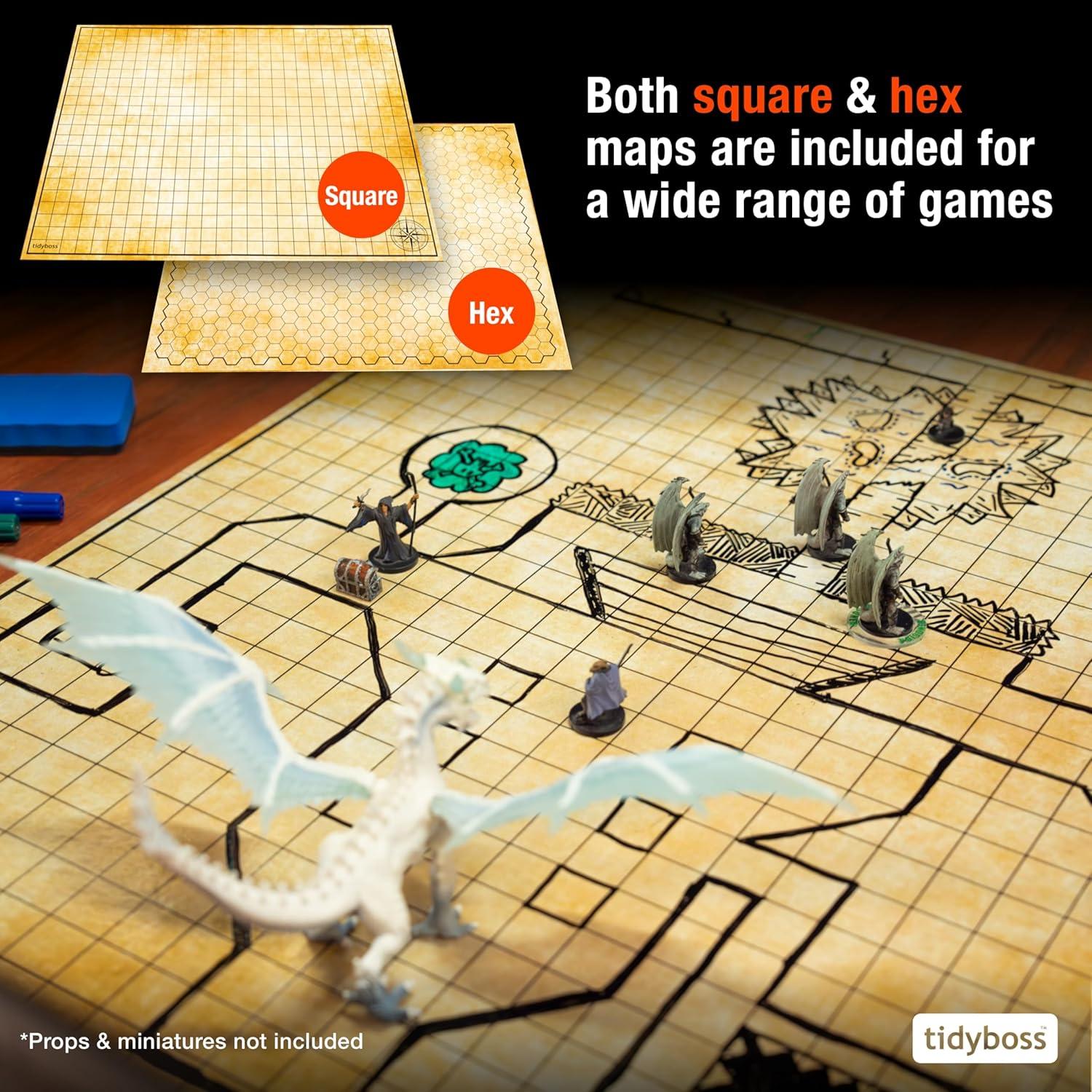 Kit de Inicio D&D Tidyboss 58x68 cm con Pantalla y Dados