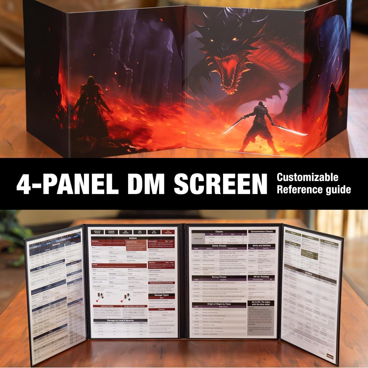 Kit de Inicio D&D Tidyboss 58x68 cm con Pantalla y Dados