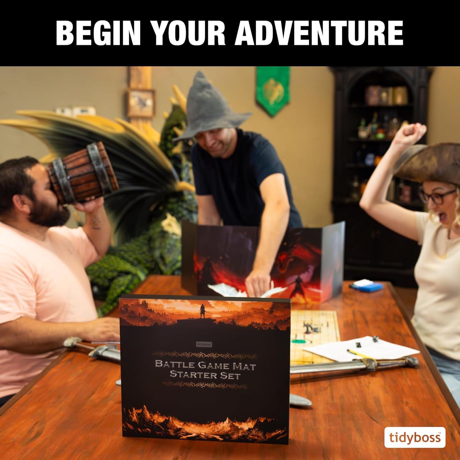 Kit de Inicio D&D Tidyboss 58x68 cm con Pantalla y Dados