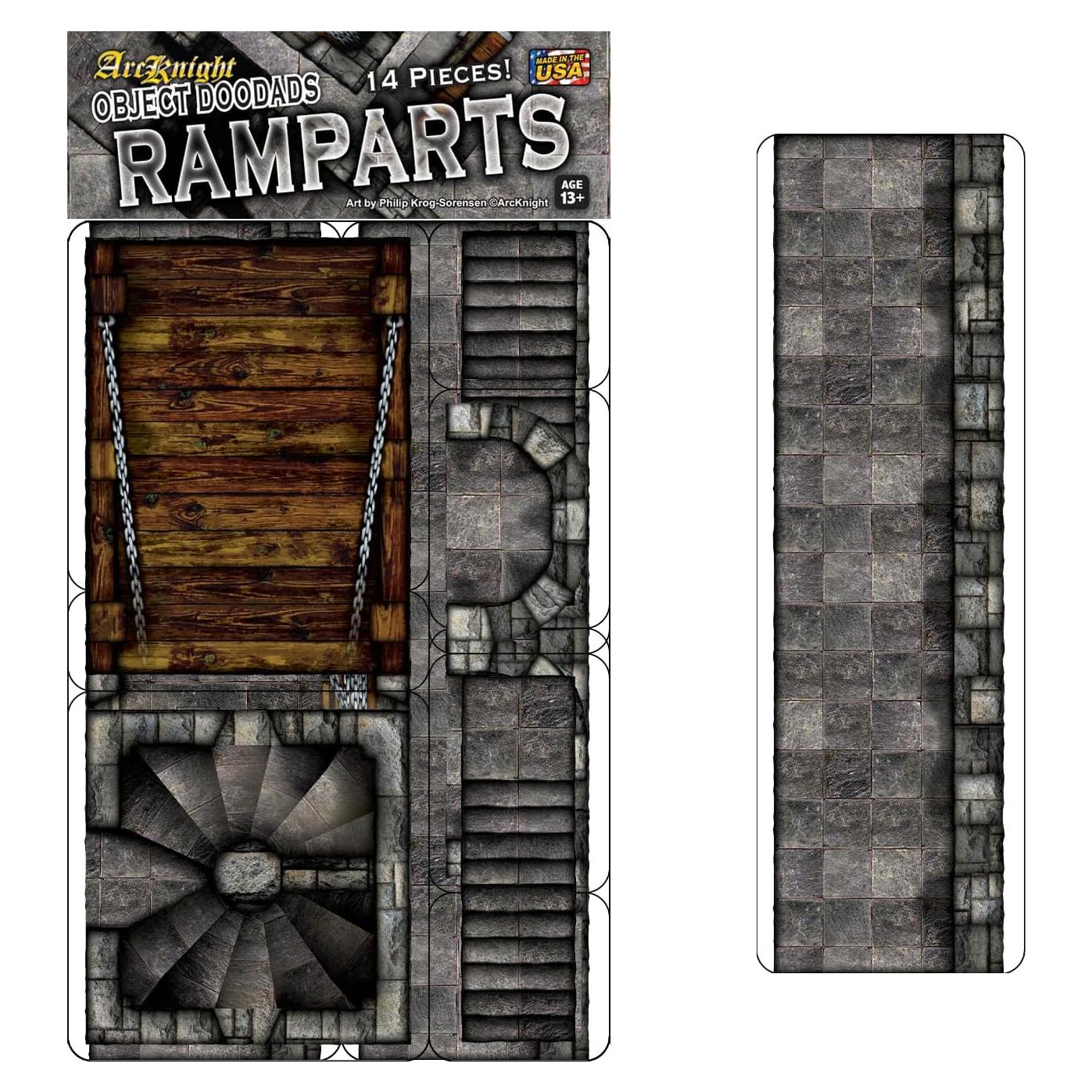 Ramparts - 14 Piezas de Terreno Doble Cara para D&D