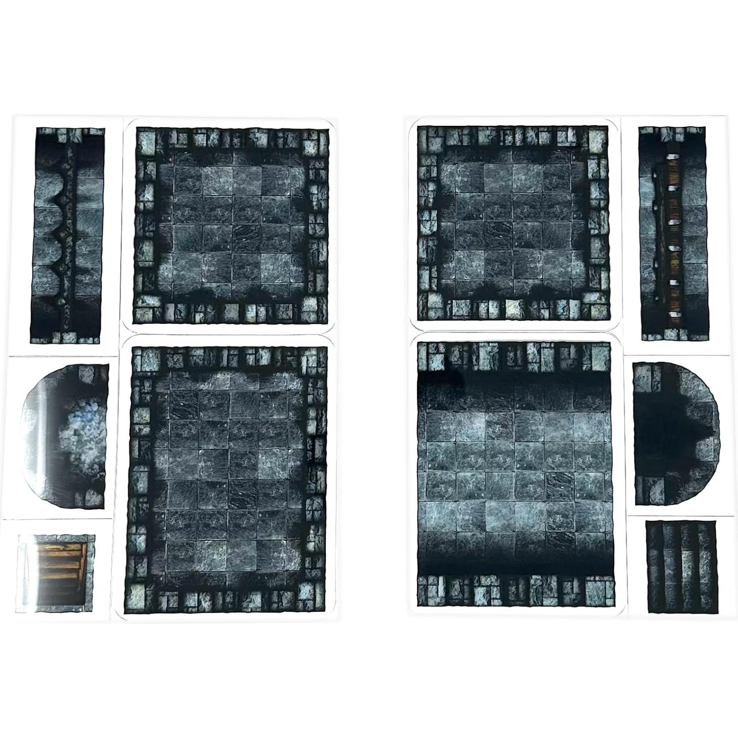 Ramparts - 14 Piezas de Terreno Doble Cara para D&D