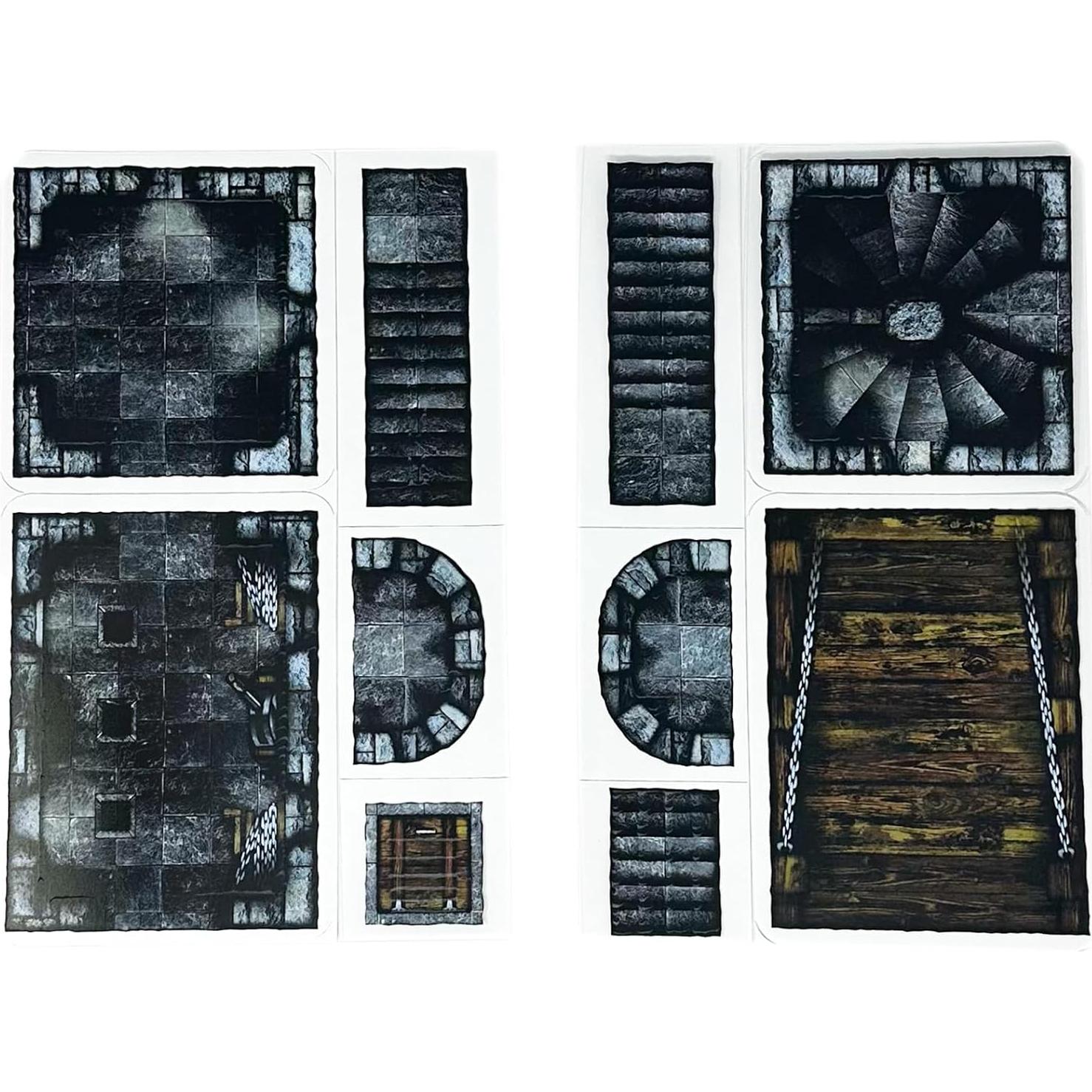 Ramparts - 14 Piezas de Terreno Doble Cara para D&D