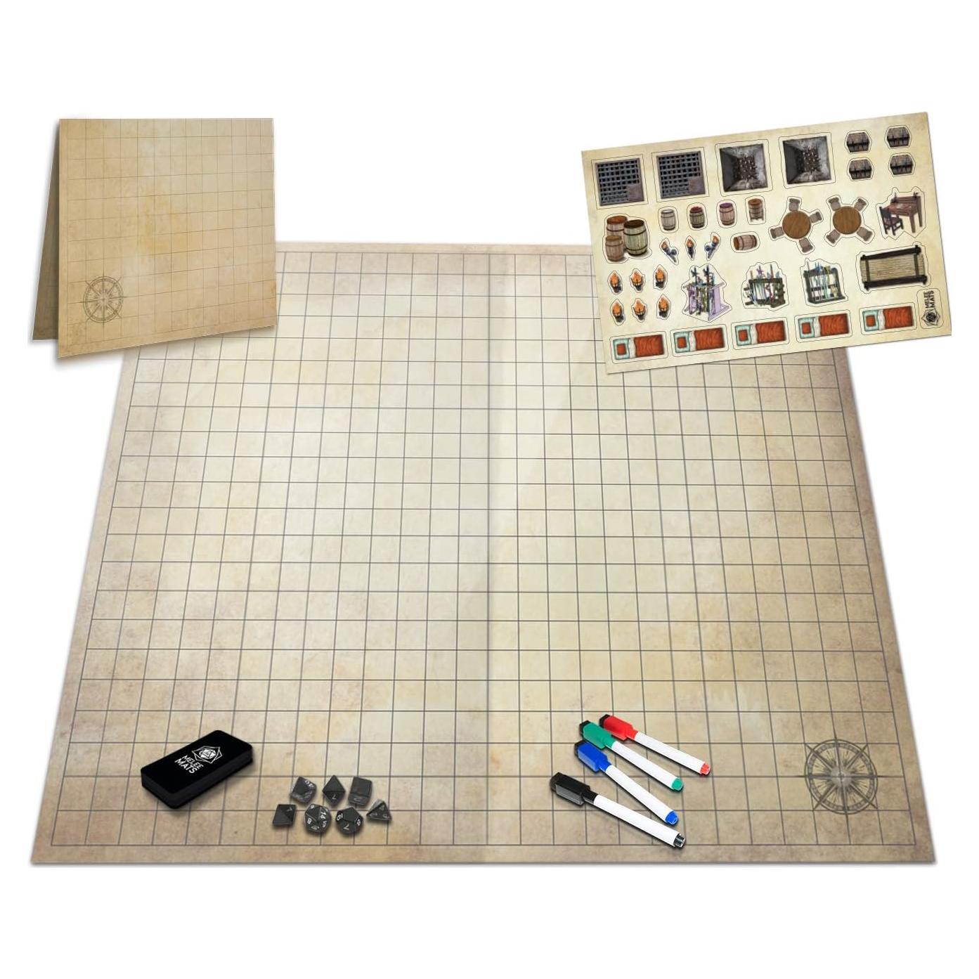 Kit de Inicio DND Melee Mats 58x69 cm Doble Cara Accesorios