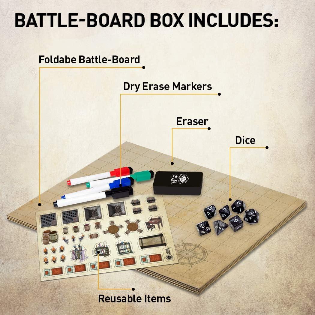 Kit de Inicio DND Melee Mats 58x69 cm Doble Cara Accesorios