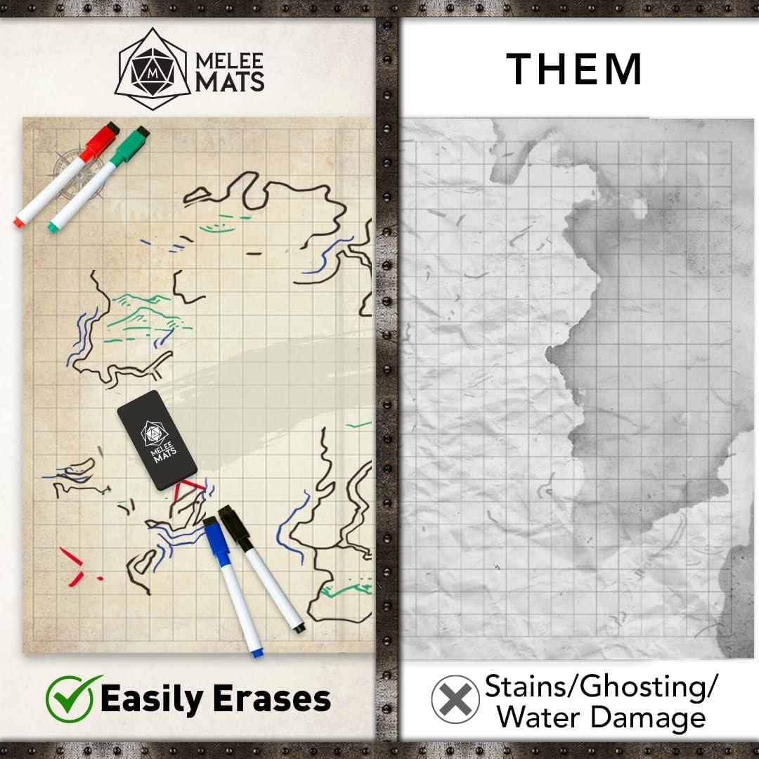 Kit de Inicio DND Melee Mats 58x69 cm Doble Cara Accesorios