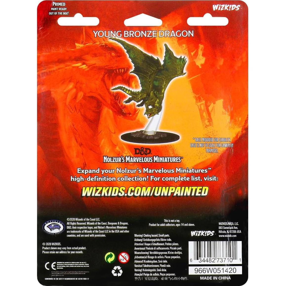 Miniatura Dragón de Bronce WizKids 12,7x16,5cm Sin Pintar