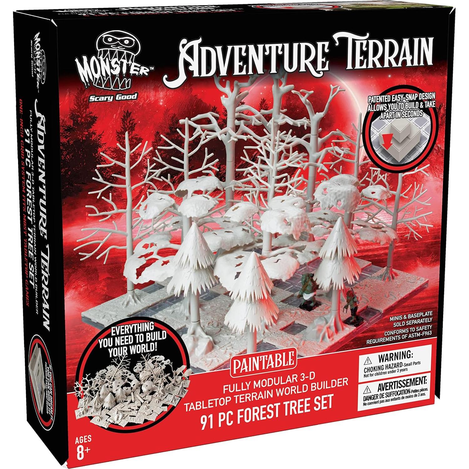 Conjunto de Árboles Bosque Pintables Monster 91 Piezas 3D