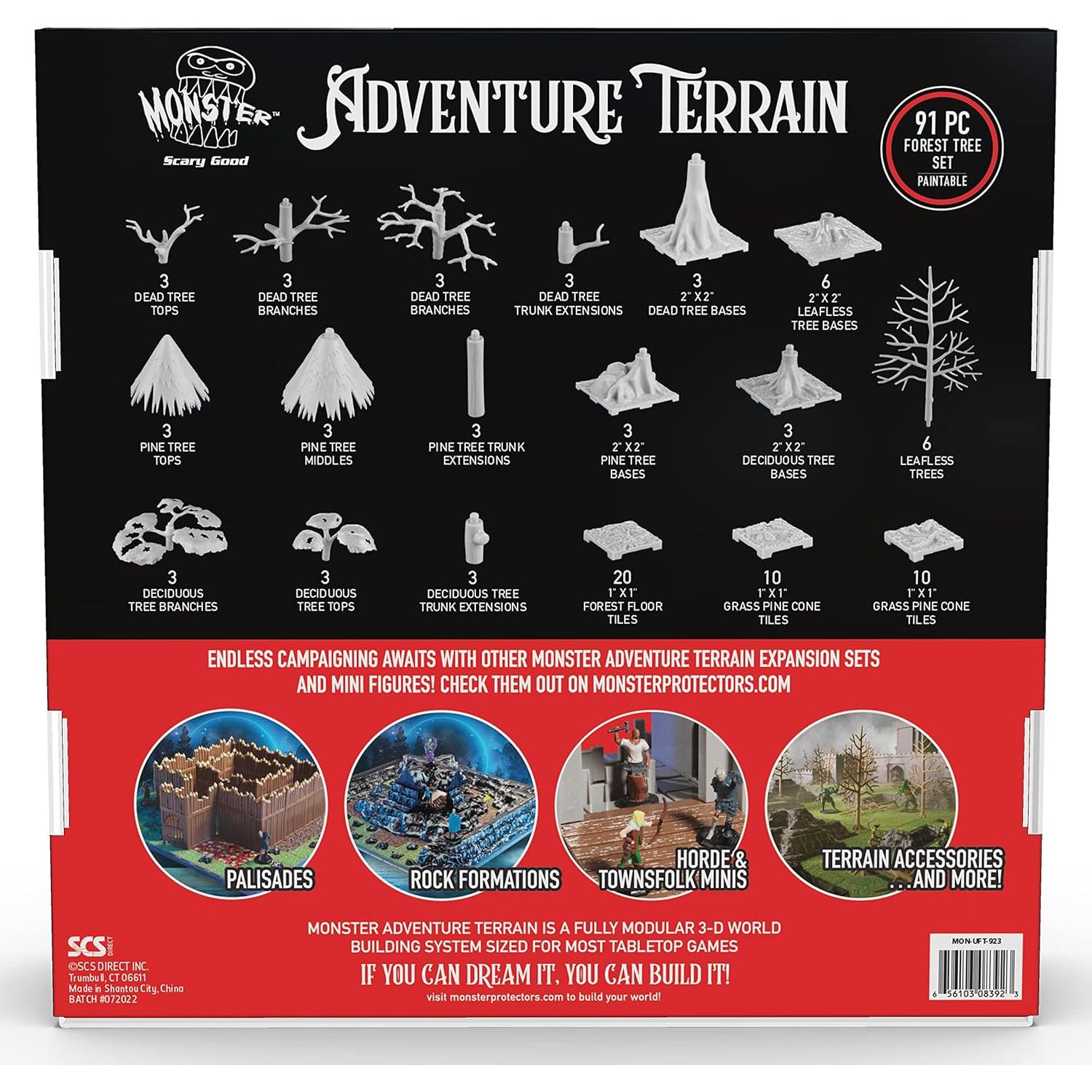 Conjunto de Árboles Bosque Pintables Monster 91 Piezas 3D