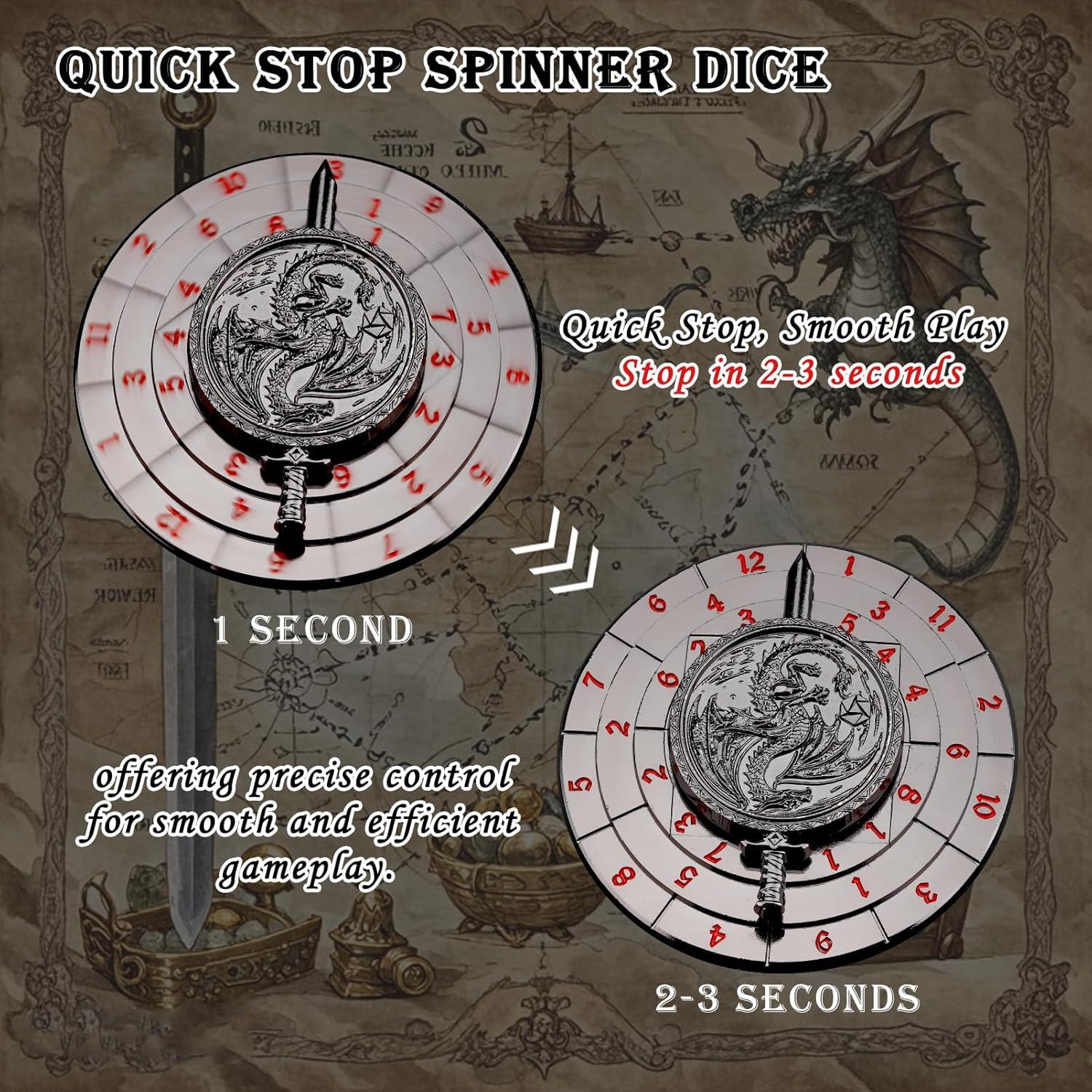 Dados Giratorios Haxtec 7-en-1 D&D Metal D4 D20