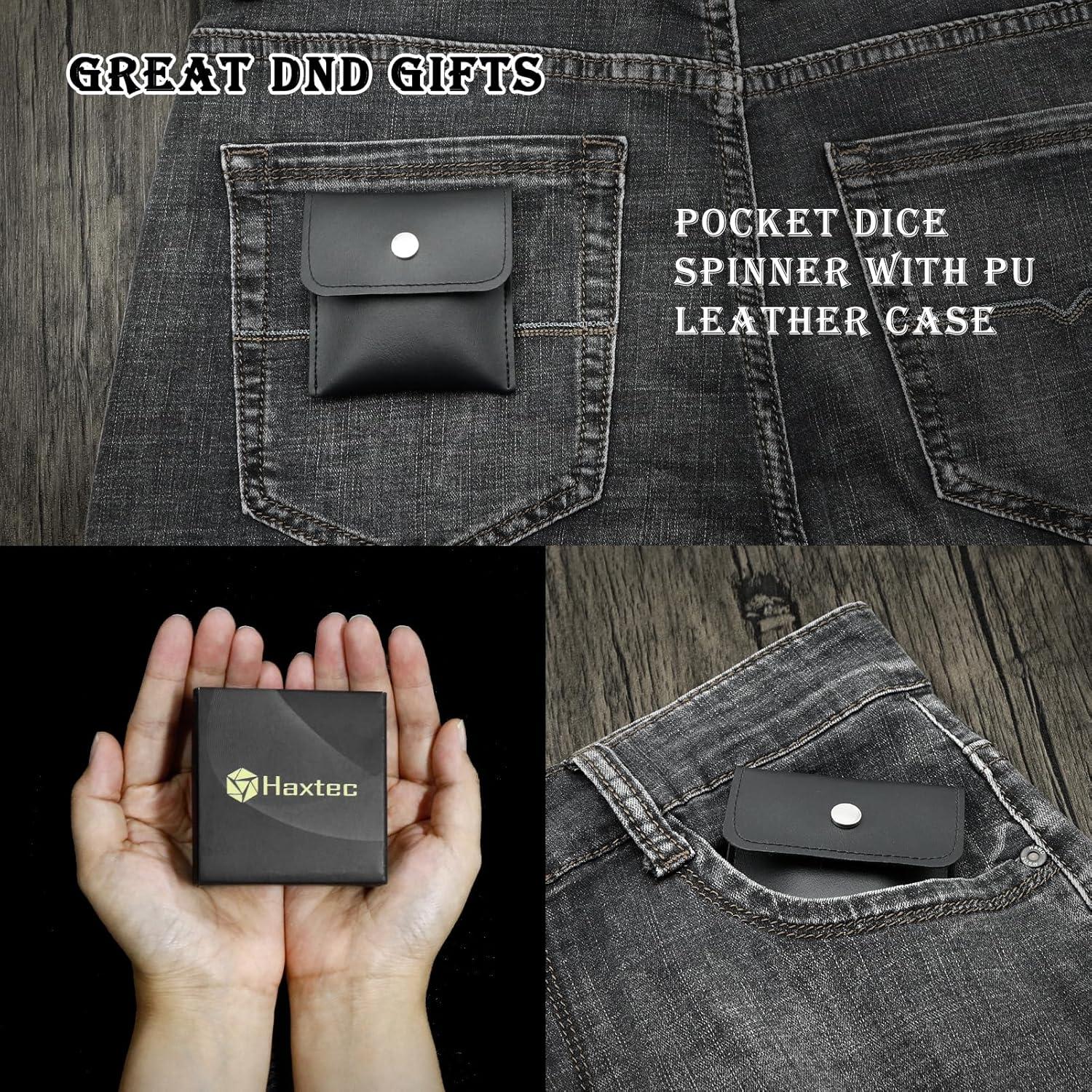 Dados Giratorios Haxtec 7-en-1 D&D Metal D4 D20