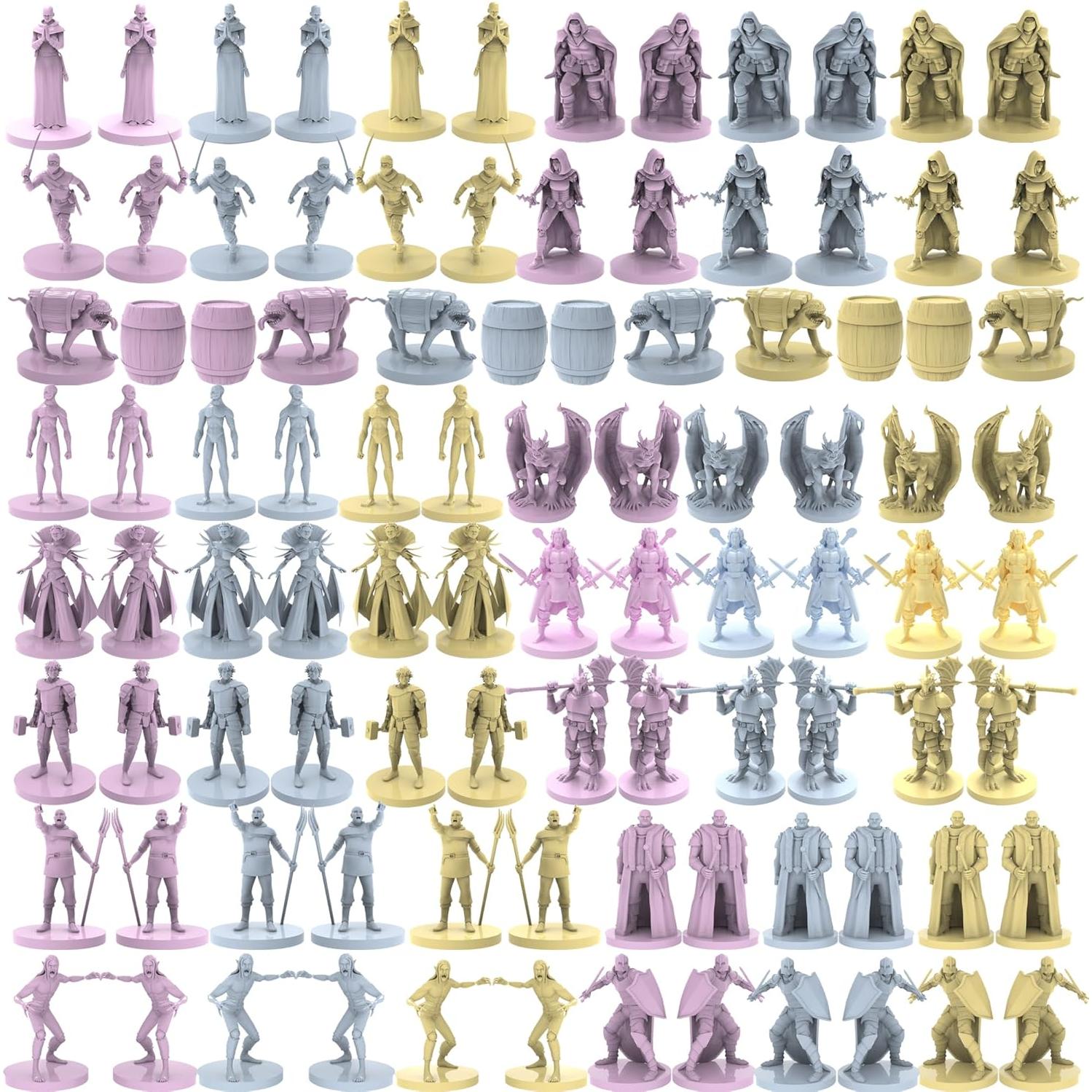 Set Mini Figuras RPG Ciudad Héroes Monstruos Hero Way 102 Pcs