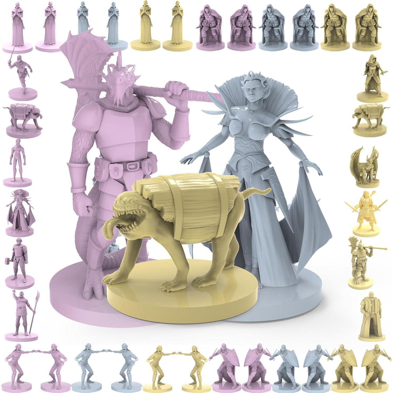 Set Mini Figuras RPG Ciudad Héroes Monstruos Hero Way 102 Pcs