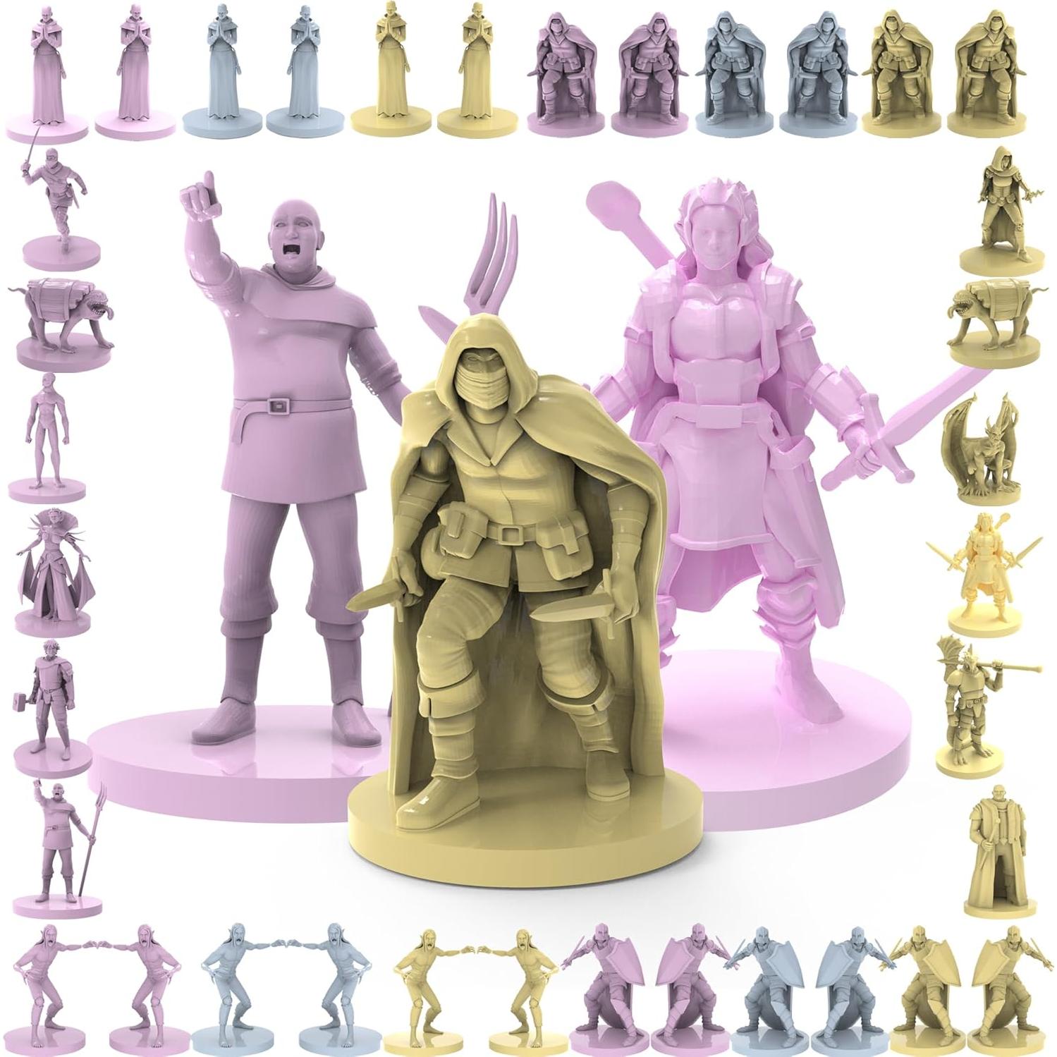 Set Mini Figuras RPG Ciudad Héroes Monstruos Hero Way 102 Pcs