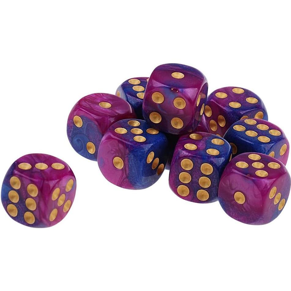 10 Dados Poliedricos D6 Acrílicos 16mm Yiotfandoll RPG