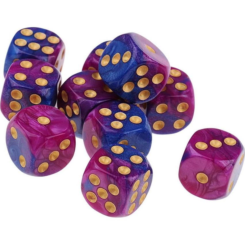 10 Dados Poliedricos D6 Acrílicos 16mm Yiotfandoll RPG