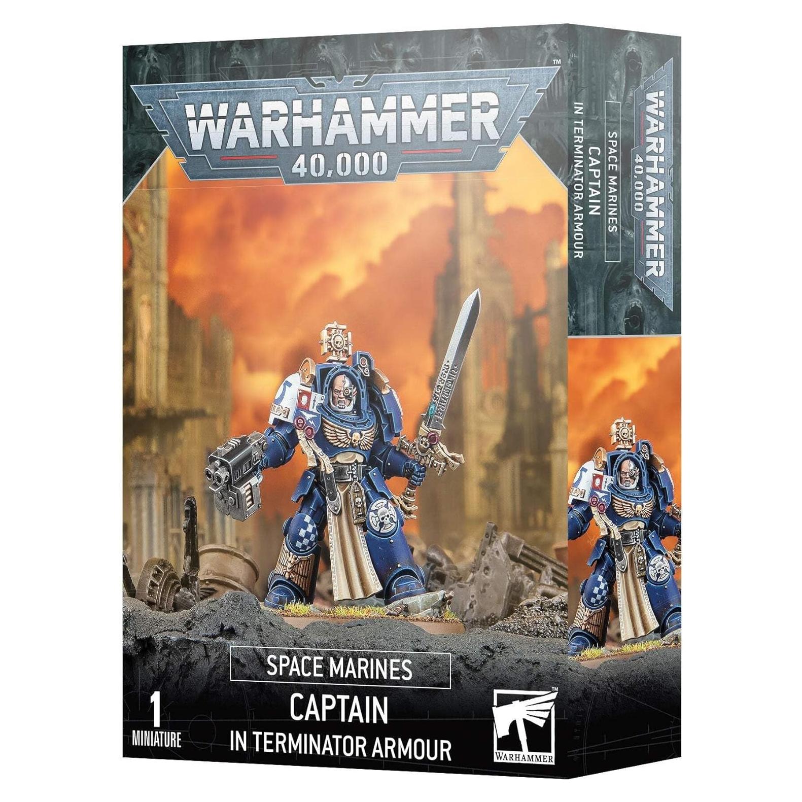 Miniatura Warhammer 40K Capitán Marines Espaciales 50mm