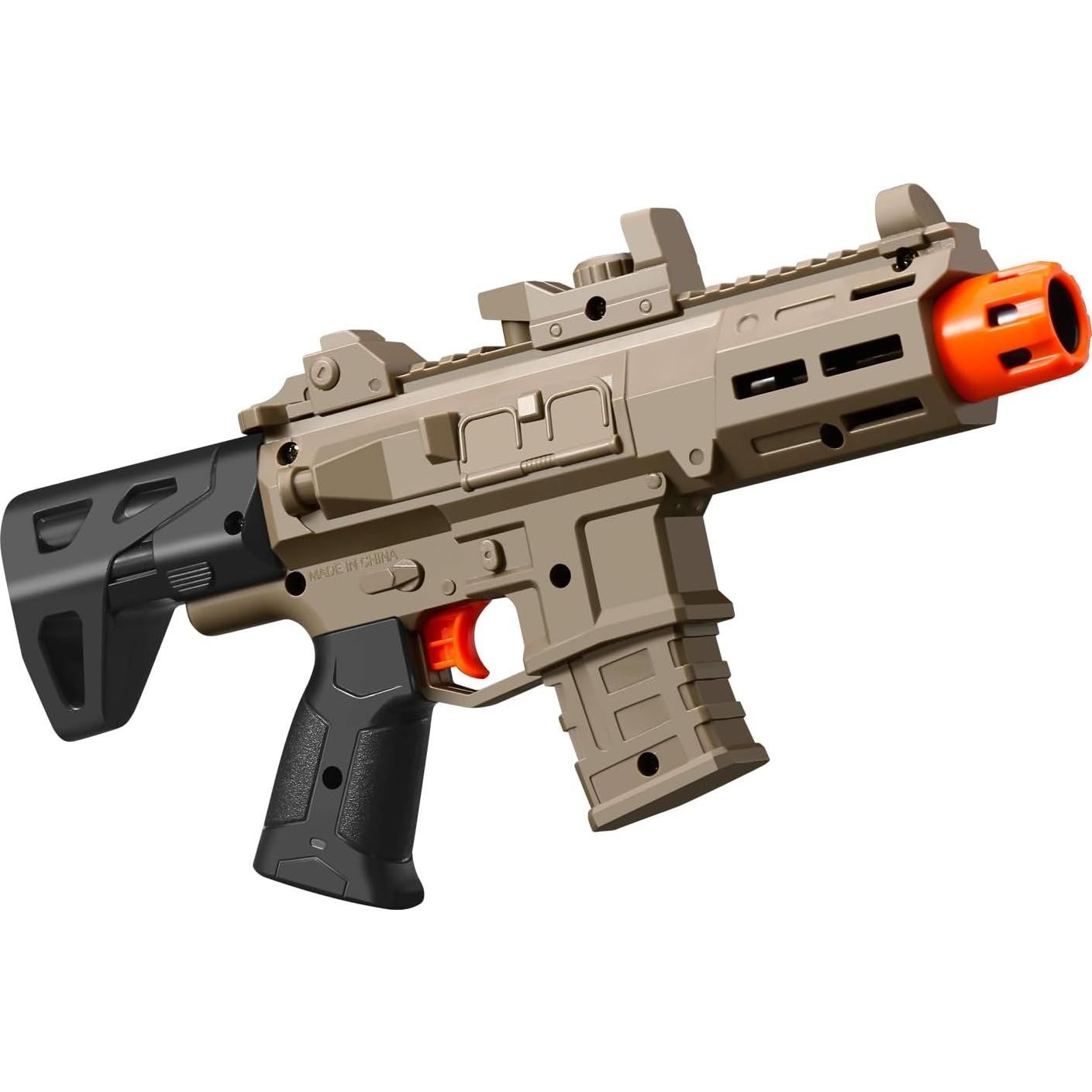 Soft Bullet Toy Gun Pistol Toys Cheap Cool Stuff Realistic Look Real Hand Guns Stress Shot Dart Fake Prop Outdoor Shooting Game for Adults Under 10 Dollar Gifts for Age 14 Years Old (Brown)