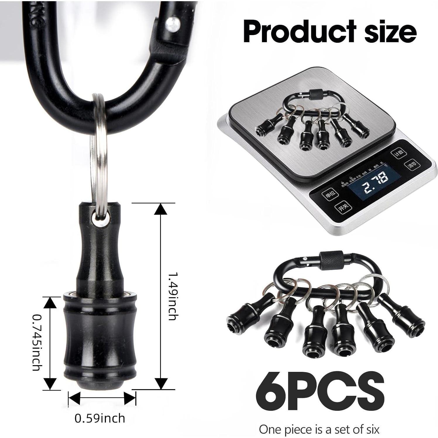 Soporte de Bits Hexagonal 1/4" FACAINCXS Portátil Metal